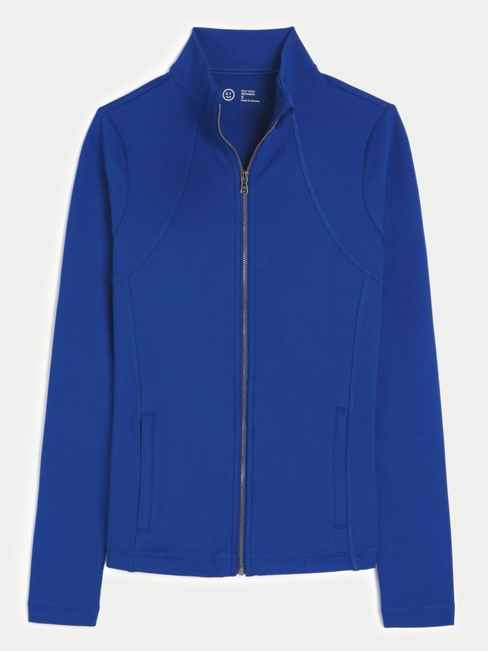 Gilly Hicks Women Size M Blue Stretch Active Recharge Zip-Up Jacket NWT
